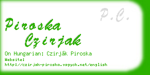 piroska czirjak business card